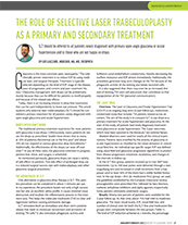 The Role of Selective Laser Trabeculoplasty as a Primary and Secondary Treatment image