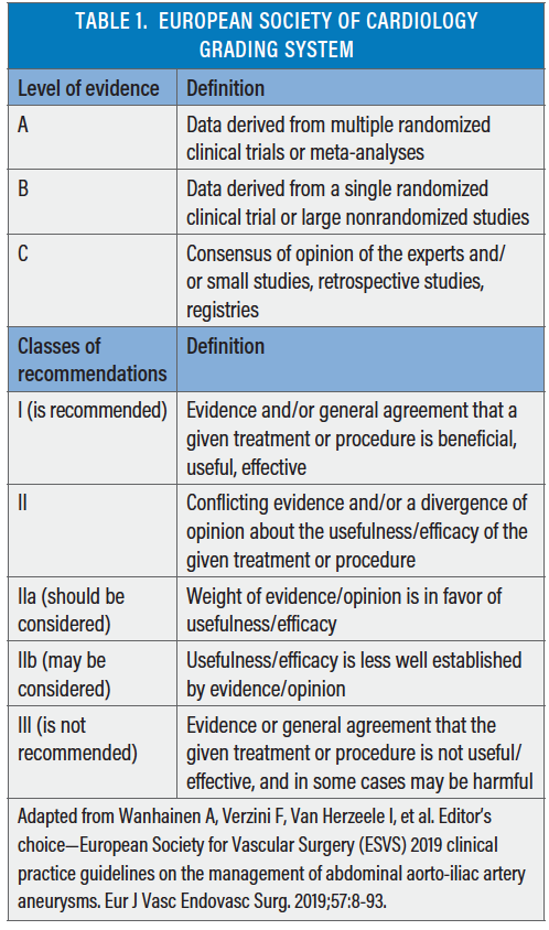 Highlights And Key Updates To The Esvs a Guidelines Endovascular Today