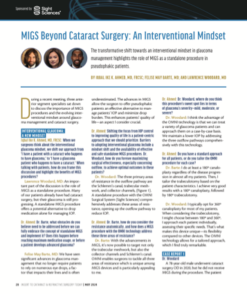 MIGS Beyond Cataract Surgery: An Interventional Mindset image