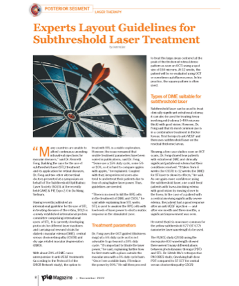 Experts Layout Guidelines for Subthreshold Laser Treatment image