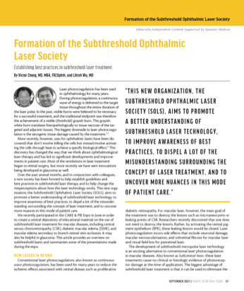Formation of the Subthreshold Ophthalmic Laser Society image