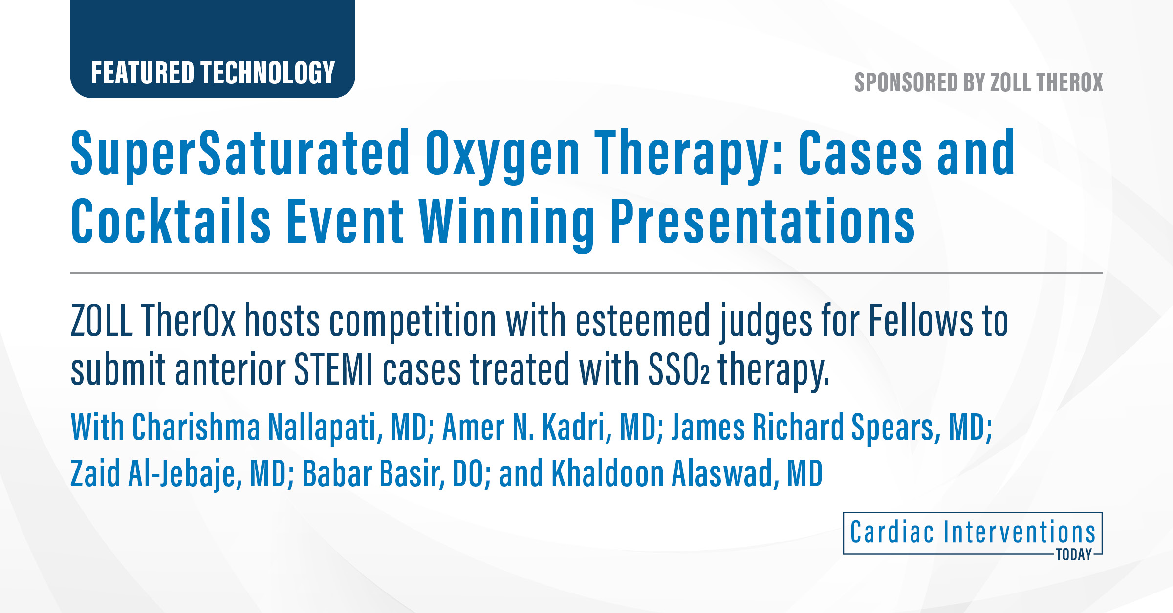 SuperSaturated Oxygen Therapy Cases and Cocktails Event