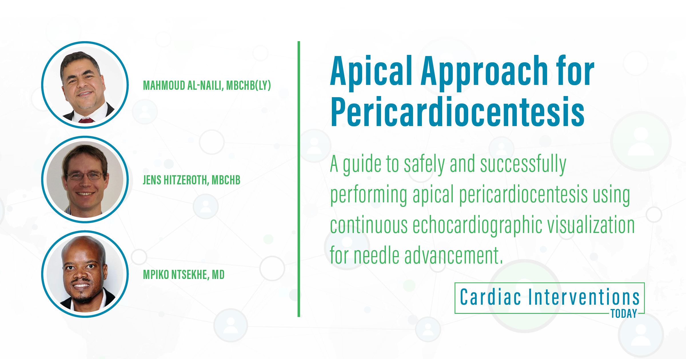 Apical Approach for Pericardiocentesis - Cardiac Interventions Today